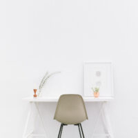 A minimalist workspace will help you focus on work